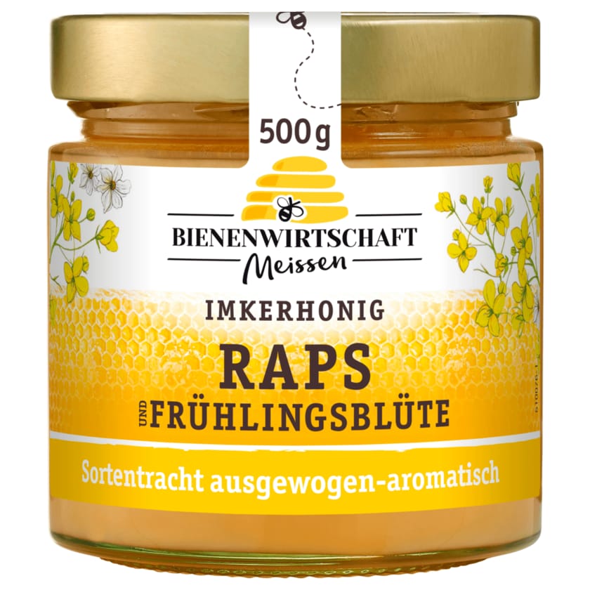 Bienenwirtschaft Meissen Imkerhonig aus Raps undFrühlingsblüte 500g